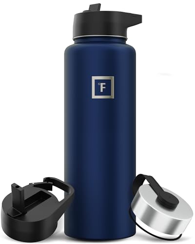 IRON °FLASK Stainless Steel Insulated Water Bottle with 3 Lids, 40 oz U19688