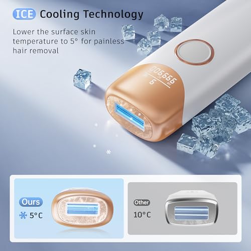 Ubroo IPL Laser Hair Removal Device with 5℃ Ice Cooling for Women Men C227628