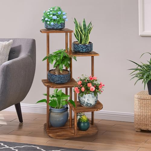 5 Tier Wood Plant Stand Indoor Plant Shelf I892791