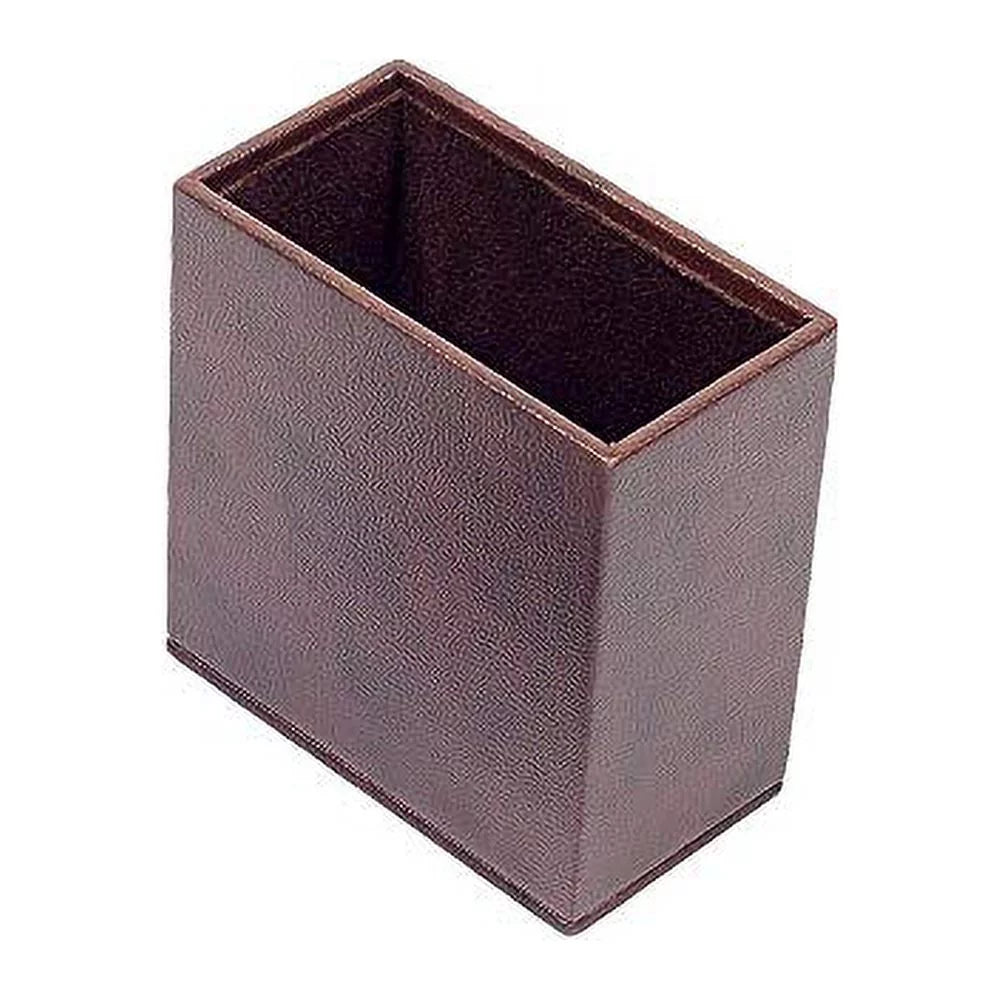 Leather Desk Set 10 Pieces Desk Organizer Brown X983836