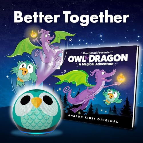 Amazon Echo Dot Kids (newest model) with parental controls, includes 1 year of Amazon Kids+, Owl E6968