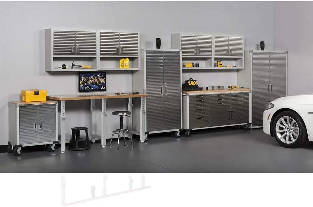 Seville Classics UltraHD Mega Steel Storage Cabinet 48"W x 24"D x 72"H Granite Z96086