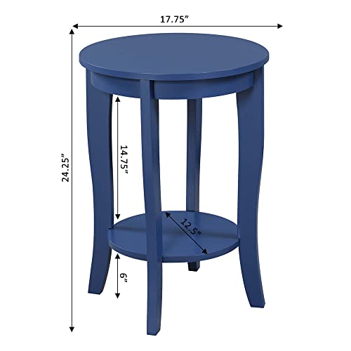 American Heritage Round End Table, Black U219