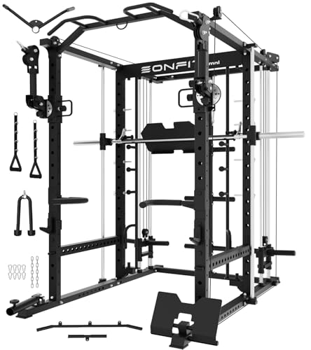 Eonfit E5 Smith Machine with Vertical Leg Press, Power Cage Squat Rack, Home Gym Equipment R390