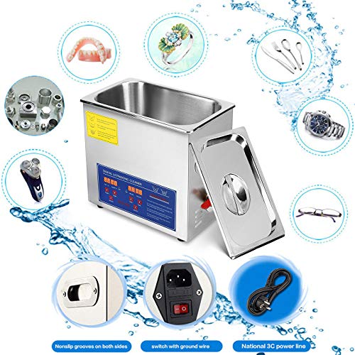VEVOR Commercial Ultrasonic Cleaner 6L 40kHz with Digital Timer & Heater 110V Q7418