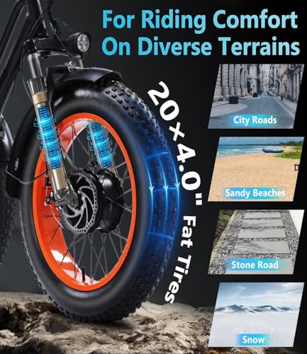 Electric Tricycle for Adults, 750W, Folding Fat Tire, 48V Removable Battery O76597
