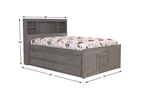 Discovery World Furniture White Full Bookcase Bed with 6 Drawers Z895159