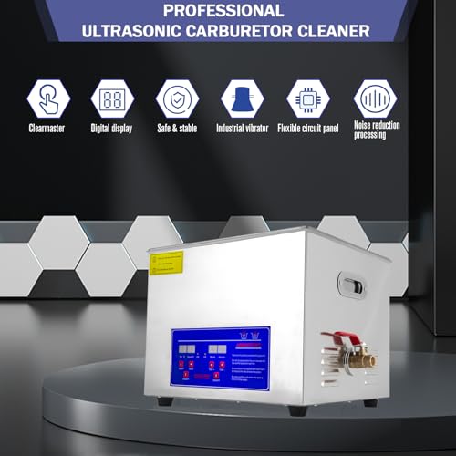 Heated Ultrasonic Parts Cleaner 3L with Digital Timer, 110V G276