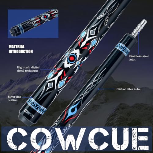 CRICAL Carbon Fiber Pool Cue Stick 58" with 12.5mm Tip J317692