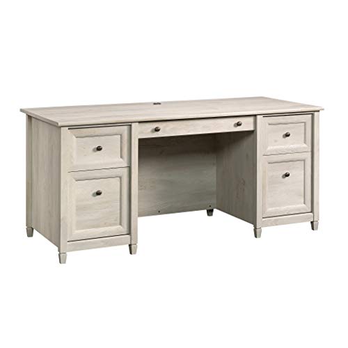 Sauder Edge Water Office, Executive Desk with File Drawer Storage, L: 65.12" x W: 29.53" x H: 29.37", Estate Black