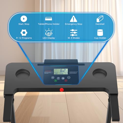Portable Foldable Treadmill for Home with LED Display L818191