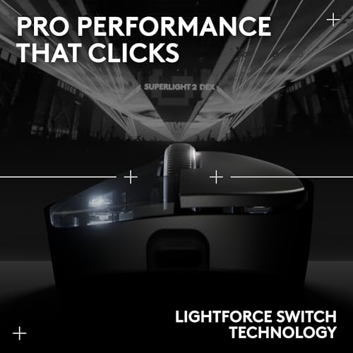 Logitech G PRO X Superlight 2 DEX Wireless Gaming Mouse, 60g, White D21215