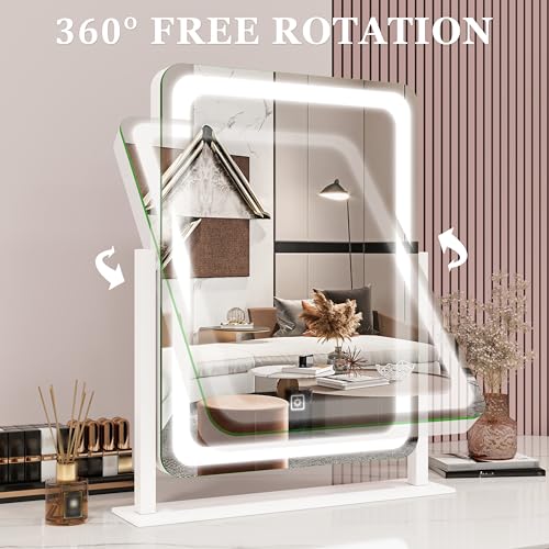 Vanity Mirror with Lights, 12.6"×15" LED Makeup Mirror, Touch Control Dimmable D52089