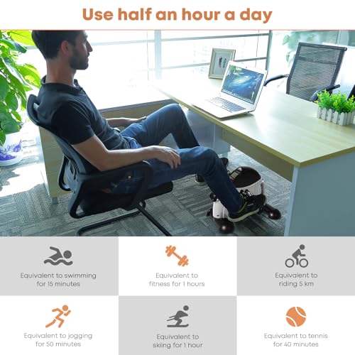 Mini Exercise Bike, AGM Under Desk Pedal Exerciser with LCD Display F9243