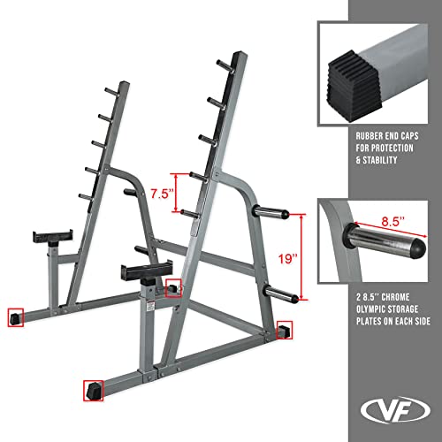 Valor Fitness Bench Press Squat Rack Combo Half Power Cage A852780