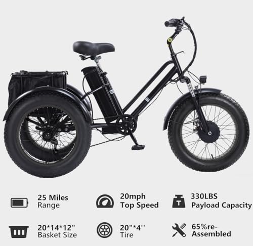 Adult Electric Tricycle 3 Wheel Bike for Adults A10327