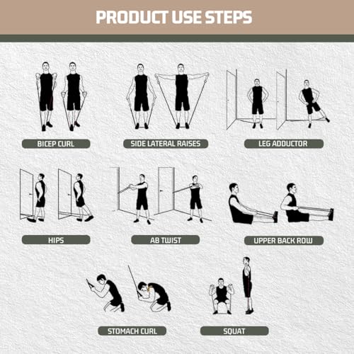 VEICK Resistance Bands with Handles for Home Workout O75059