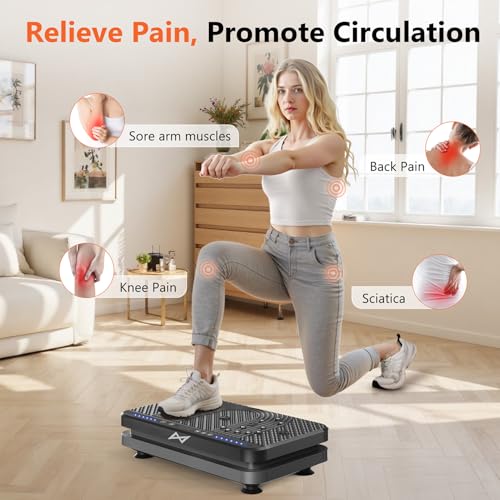 AXV Vibration Plate Fitness Platform Exercise Machine for Full Body Workout Q37919