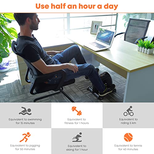 Mini Exercise Bike, AGM Under Desk Pedal Exerciser with LCD Display F9243