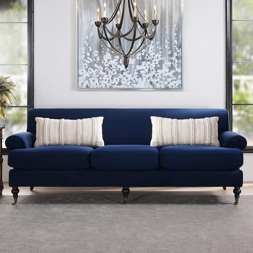 Jennifer Taylor Home Alana 88" Lawson French Country Three-Cushion Sofa, Light Beige Linen A514469