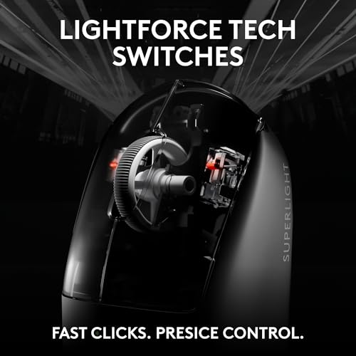 Logitech G PRO X Superlight 2 DEX Wireless Gaming Mouse, 60g, White D21215