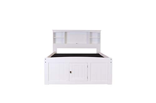 Discovery World Furniture White Full Bookcase Bed with 6 Drawers Z895159