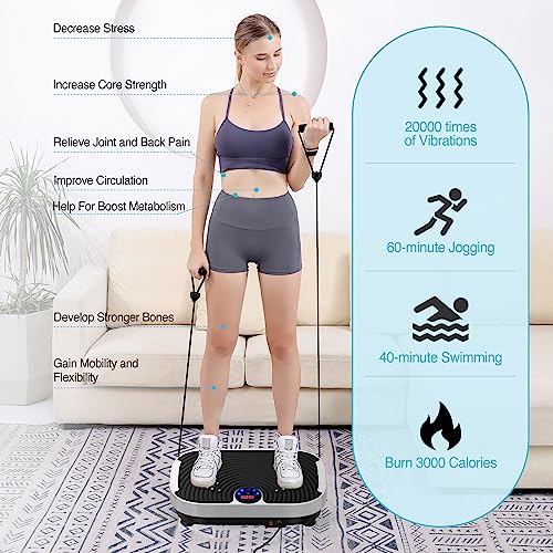 AXV Vibration Plate Exercise Machine Whole Body Workout Fitness Platform K84986
