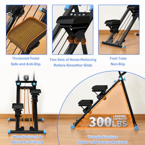 Folding Stair Stepper with Adjustable Handlebar for Home Gym G4022