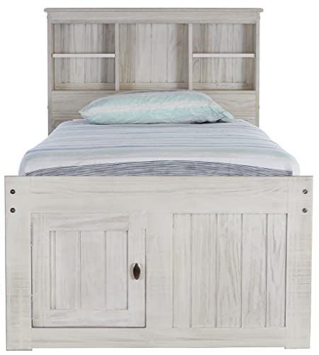 Discovery World Furniture White Full Bookcase Bed with 6 Drawers Z895159