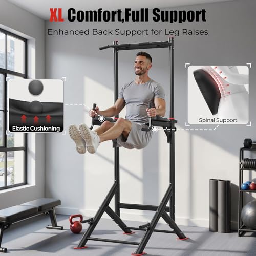 Sportsroyals Pull Up Bar Dip Station Power Tower Home Gym Strength Training Equipment R739989