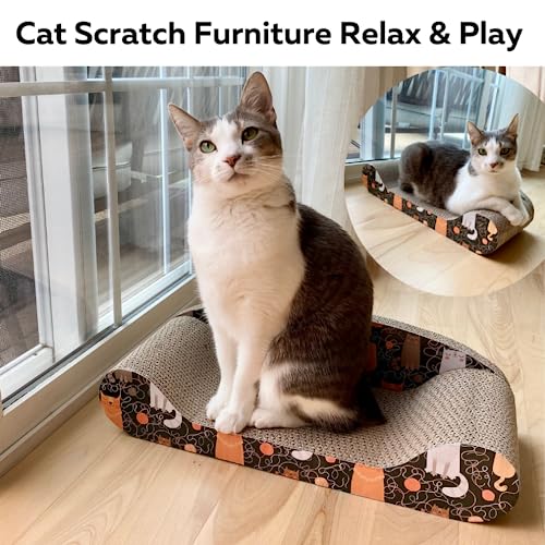 Evelots Cat Scratching Pad Durable Cardboard Lounge for Indoor Cats Y9828