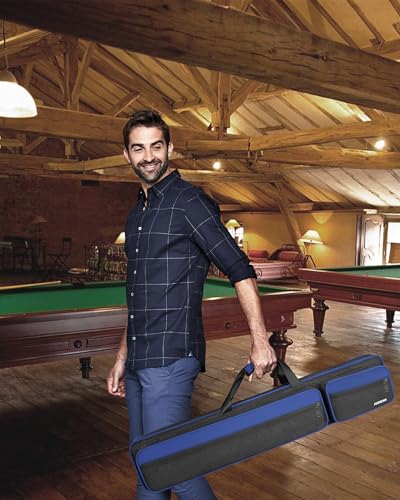 Pool Cue Case 4x5 with Pockets, Soft Padded Billiard Cue Bag A2212