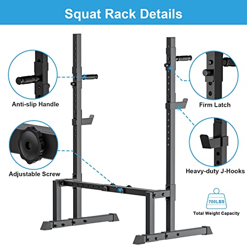 Uboway Barbell Rack Squat Stand Adjustable 550LBS Weight Lifting Home Gym Q332