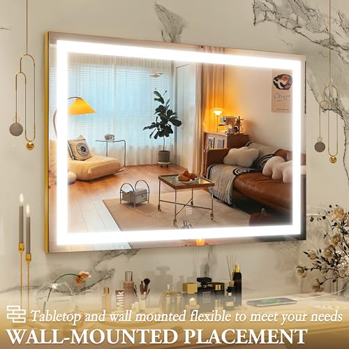 Vanity Mirror with Lights, 12.6"×15" LED Makeup Mirror, Touch Control Dimmable D52089