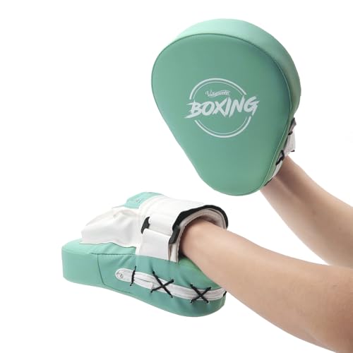 Valleycomfy Boxing Curved Focus Punching Mitts Leatherette Training Pads D262