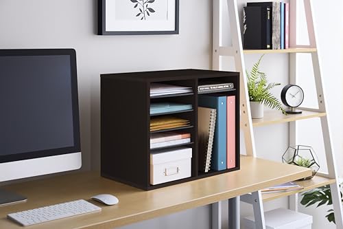 Safco Wooden Paper and Mail Organizer, Adjustable Shelves, Stackable B285