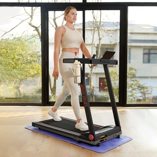 DeerRun Foldable Treadmill for Home with Incline and Handles K2464
