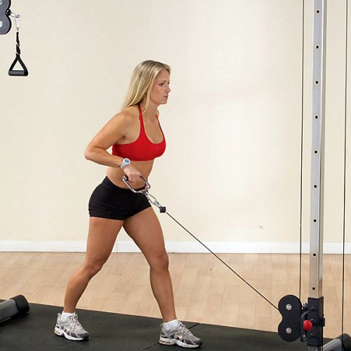Body-Solid GDCC250B Cable Crossover Machine for Home Gym, Dual Weight Stack, Black E4559
