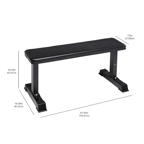 Amazon Basics Flat Weight Bench, Black V4324