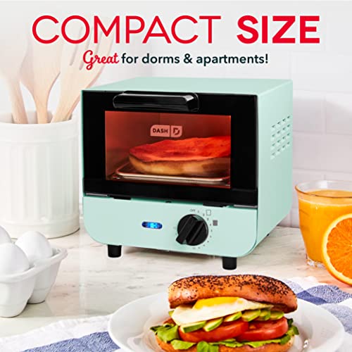 DASH Mini Toaster Oven Cooker for Bread, Bagels, Pizza, Paninis - Red B5381