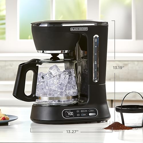 BLACK+DECKER 12-Cup Programmable Digital Coffee Maker, Black D647511