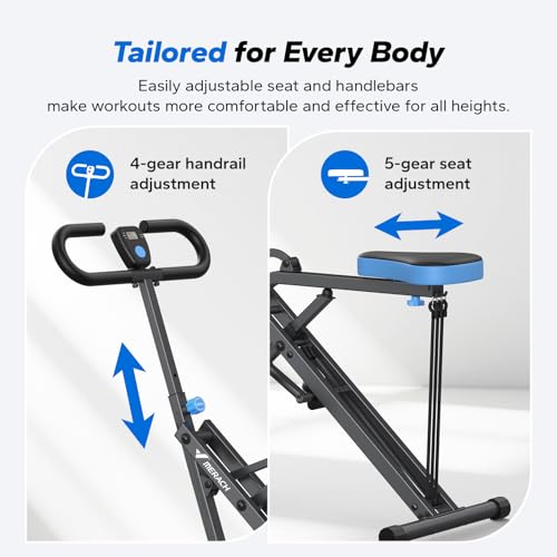 MERACH R07 2 in 1 Squat Rowing Machine, Foldable Home Exercise Equipment Y20209