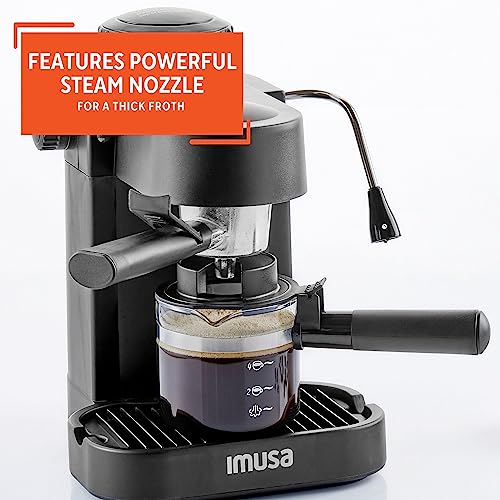 IMUSA GAU-18202 4 Cup Espresso/Cappuccino Maker, Black V2290