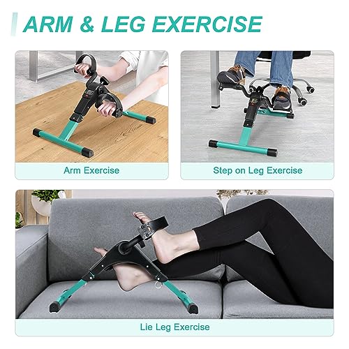 Uten Folding Pedal Exerciser, Under Desk Bike with LCD Monitor C98402