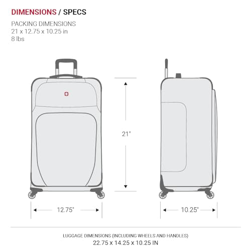 SwissGear Sion Softside Expandable Luggage, Black, 29-Inch C81483
