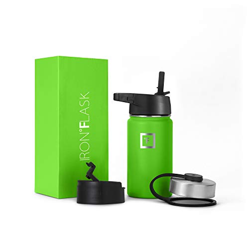 IRON °FLASK Stainless Steel Insulated Water Bottle with 3 Lids, 40 oz U19688