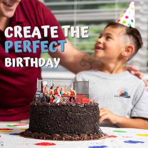ToyVelt Ring Playset with 32-Piece Wrestling Action Figures for Boys 8-12 P775429