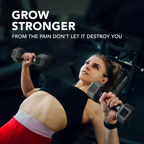 Yes4All Chrome Rubber Grip Hex Dumbbells Pair 10-30 LBS N436