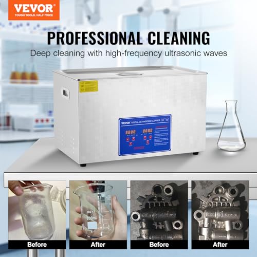 VEVOR 30L Industrial Ultrasonic Cleaner with Digital Timer & Heater 40kHz B477