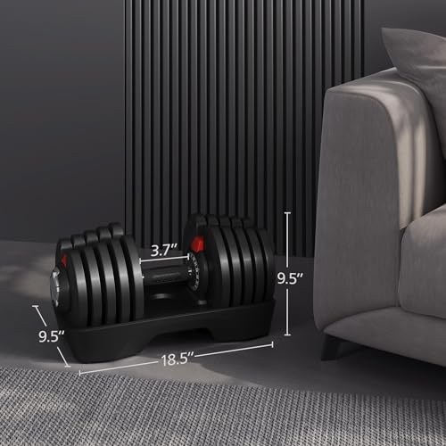 Yaheetech Adjustable Dumbbell Set with Anti-Slip Handle for Home Gym J871148